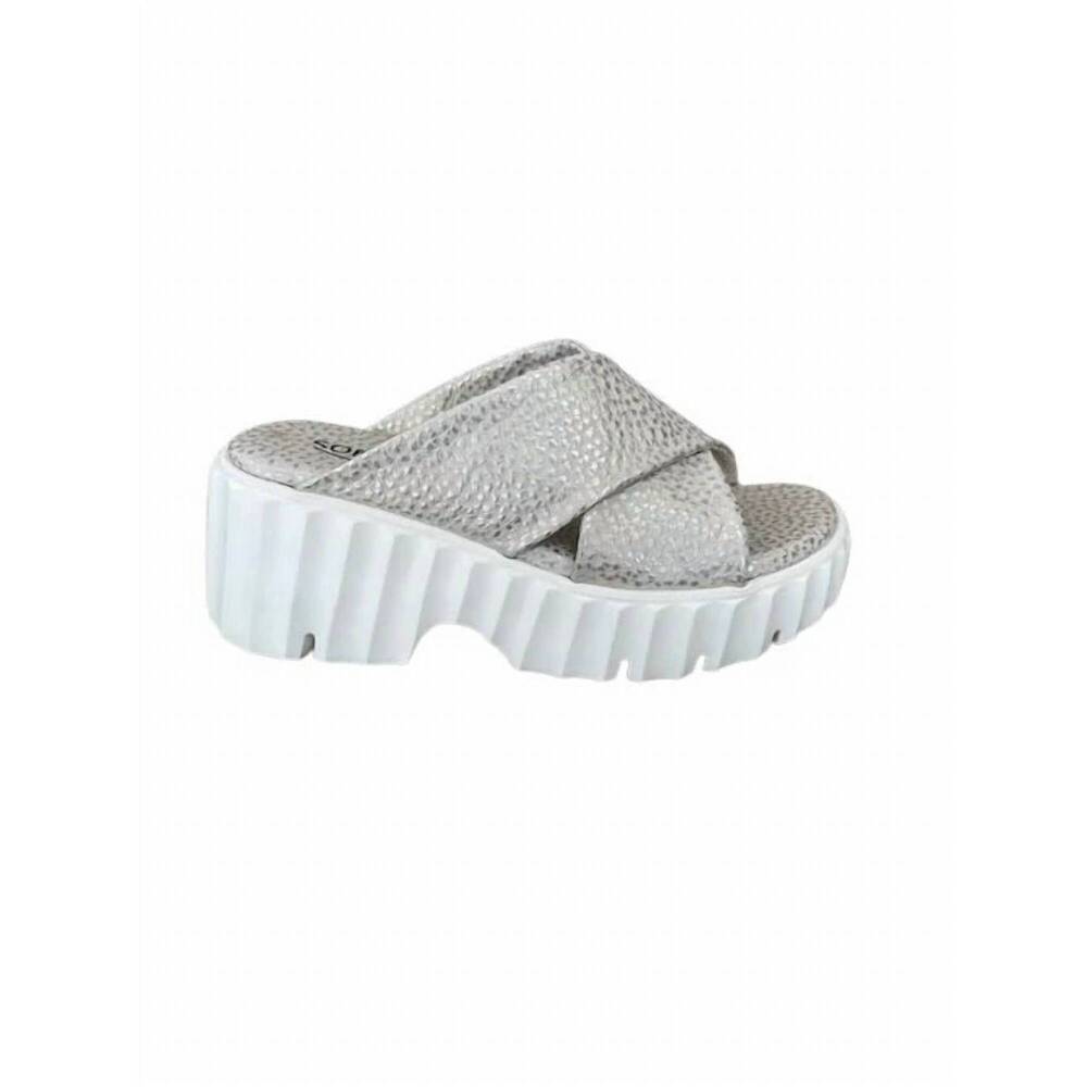 NEW SOFTWAVES women's marini sandals in platino